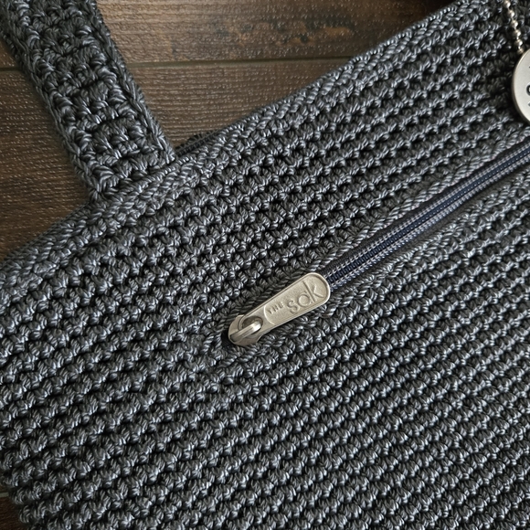 The Sak Crochet Tote Shoulder Bag Gray - Picture 3 of 8